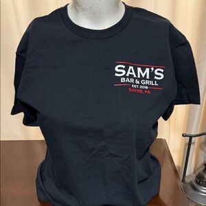 Gildan Black Tee with Sam's Bar & Grill Logo